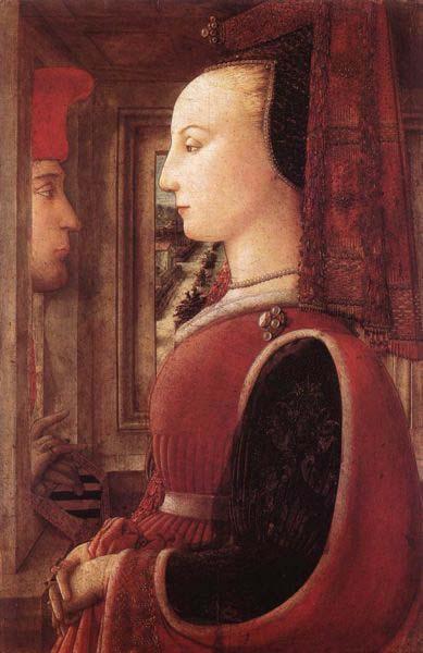 Fra Filippo Lippi Portrait of a Man and Woman at a Casement oil painting image